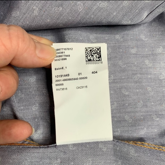 🆕 NWOT Hugo Boss Paisley Print Button Down - Picture 5 of 5